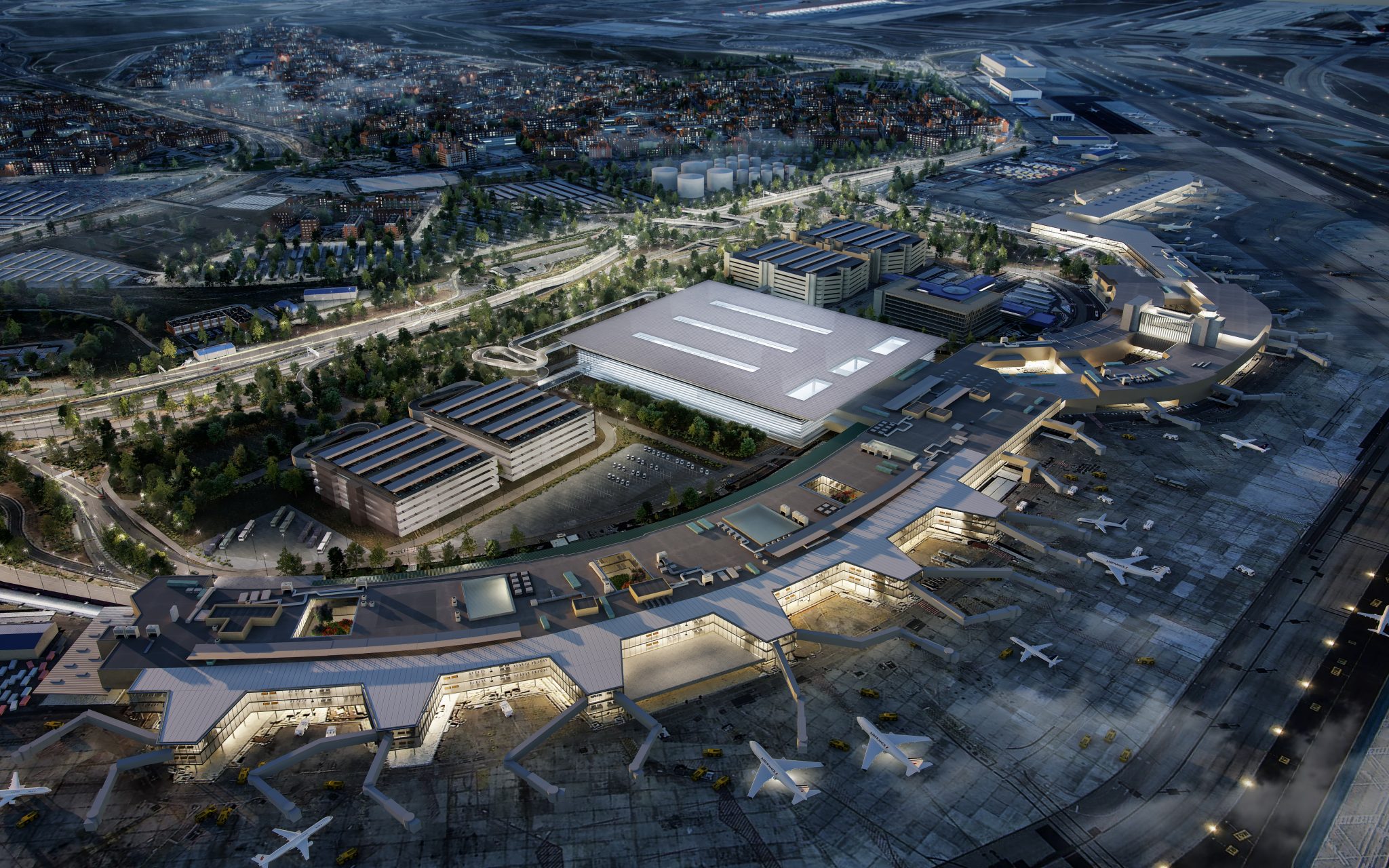 Ejemplo visual de aeropuerto